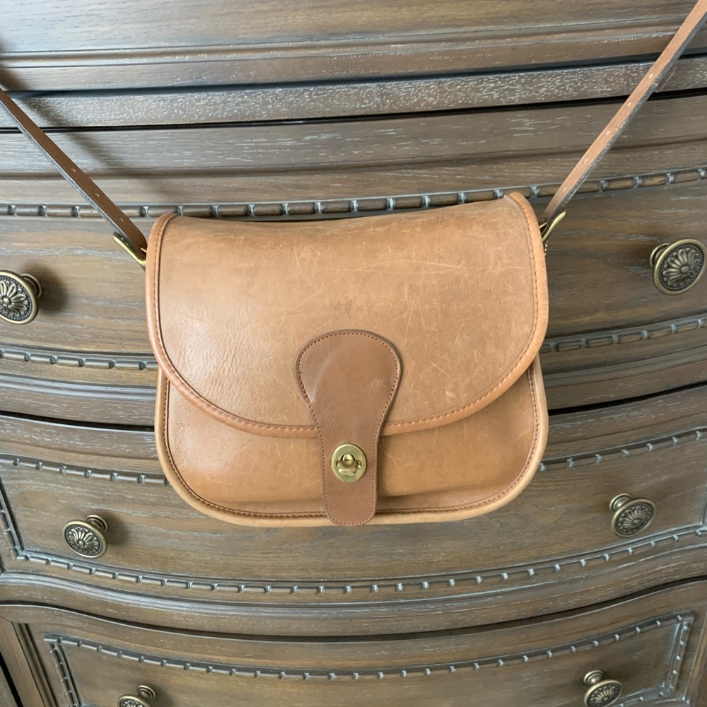 Vintage Coach Saddlery Bag Caramel Crossbody NYC